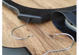 Вішак пластиковий, трикотажний 46х2,5см (чорний)